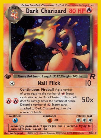 Dark Charizard Team Rocket Pokemon Card