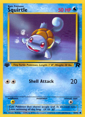 Squirtle Team Rocket Pokemon Card