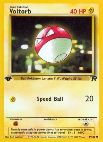 Voltorb Team Rocket Pokemon Card