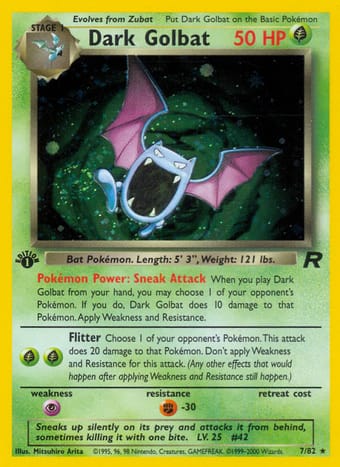 Dark Golbat Team Rocket Pokemon Card
