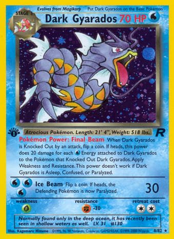 Dark Gyarados Team Rocket Pokemon Card