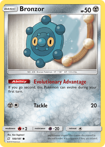 Bronzor Team Up Pokemon Card