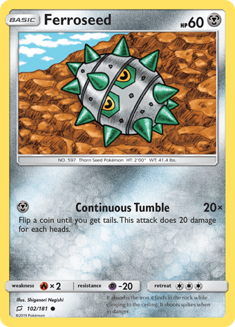 Ferroseed Team Up Pokemon Card