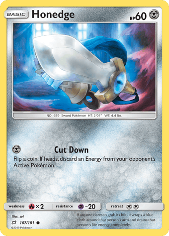 Honedge Team Up Pokemon Card