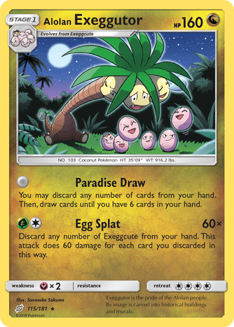 Alolan Exeggutor Team Up Pokemon Card