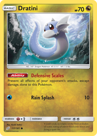 Dratini Team Up Pokemon Card