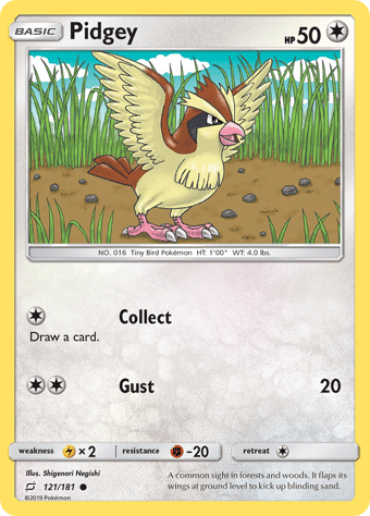 Pidgey Team Up Pokemon Card