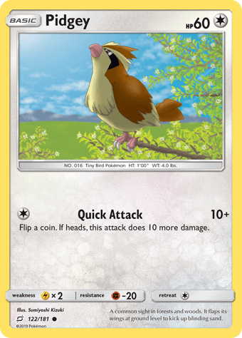 Pidgey Team Up Pokemon Card