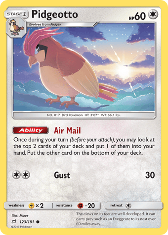 Pidgeotto Team Up Pokemon Card