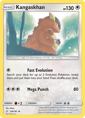 Kangaskhan Team Up Pokemon Card