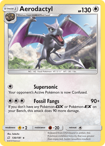 Aerodactyl Team Up Pokemon Card