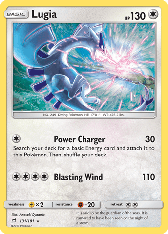 Lugia Team Up Pokemon Card