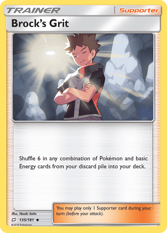 Brock's Grit Team Up Pokemon Card