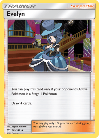 Evelyn Team Up Pokemon Card