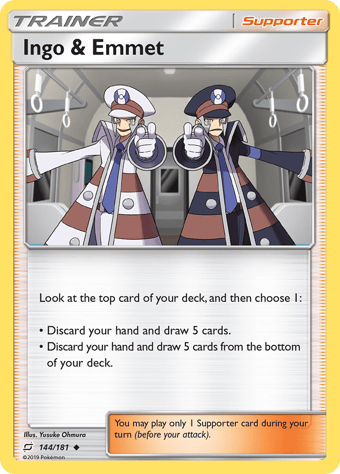 Ingo & Emmet Team Up Pokemon Card