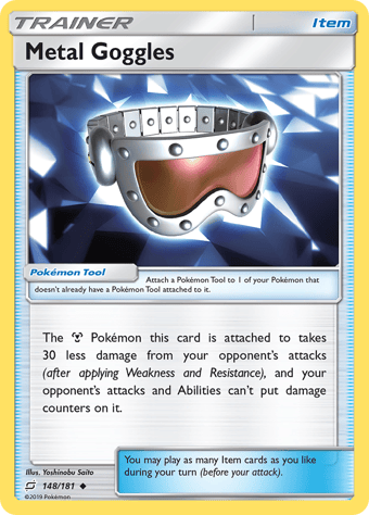 Metal Goggles Team Up Pokemon Card