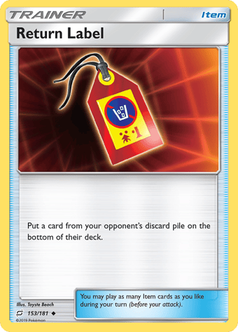 Return Label Team Up Pokemon Card