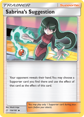Sabrina's Suggestion Team Up Pokemon Card