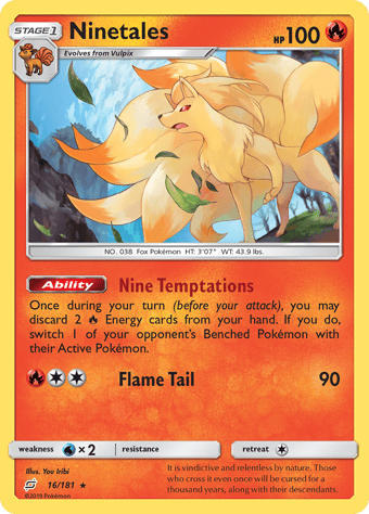Ninetales Team Up Pokemon Card