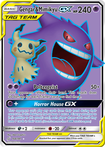 Gengar & Mimikyu-GX Team Up Pokemon Card