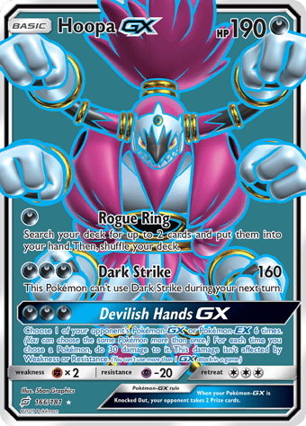 Hoopa-GX Team Up Pokemon Card