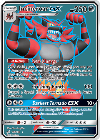 Incineroar-GX Team Up Pokemon Card