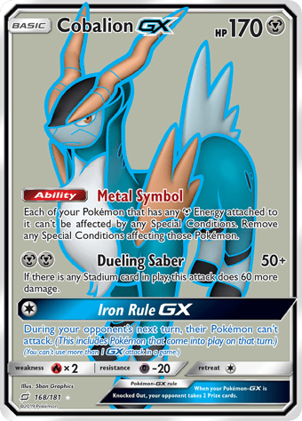 Cobalion-GX Team Up Pokemon Card