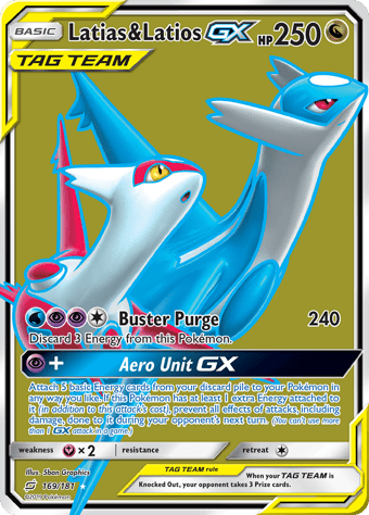 Latias & Latios-GX Team Up Pokemon Card