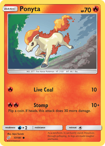 Ponyta Team Up Pokemon Card