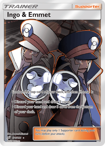 Ingo & Emmet Team Up Pokemon Card