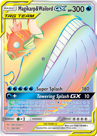 Magikarp & Wailord-GX Team Up Pokemon Card