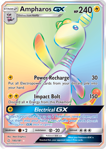 Ampharos-GX Team Up Pokemon Card
