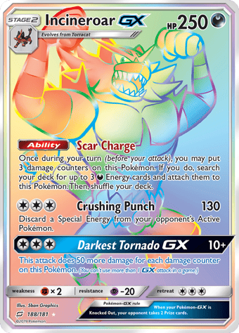 Incineroar-GX Team Up Pokemon Card