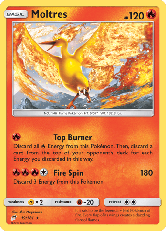 Moltres Team Up Pokemon Card