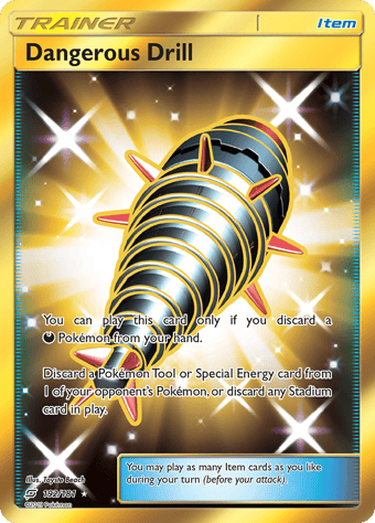 Dangerous Drill Team Up Pokemon Card