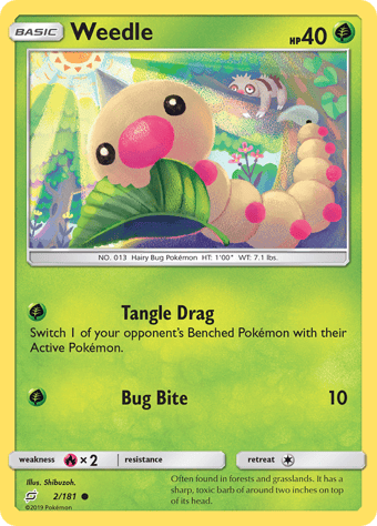 Weedle Team Up Pokemon Card