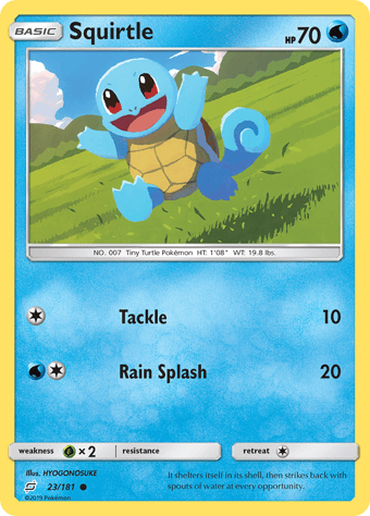 Squirtle Team Up Pokemon Card