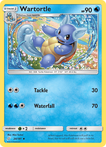 Wartortle Team Up Pokemon Card