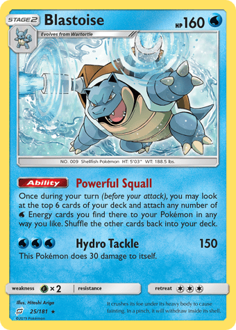 Blastoise Team Up Pokemon Card