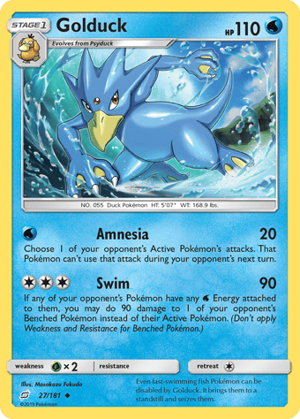 Golduck Team Up Pokemon Card