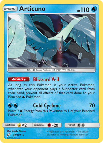 Articuno Team Up Pokemon Card