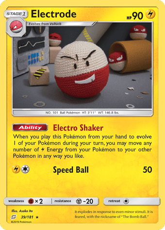 Electrode Team Up Pokemon Card