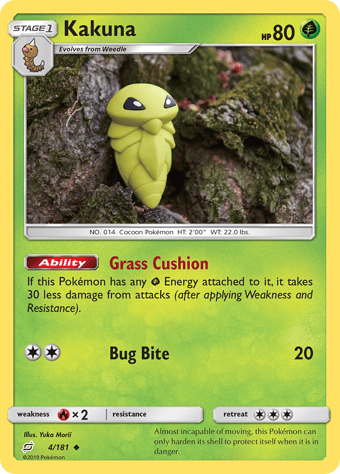 Kakuna Team Up Pokemon Card