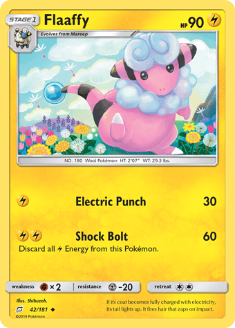 Flaaffy Team Up Pokemon Card