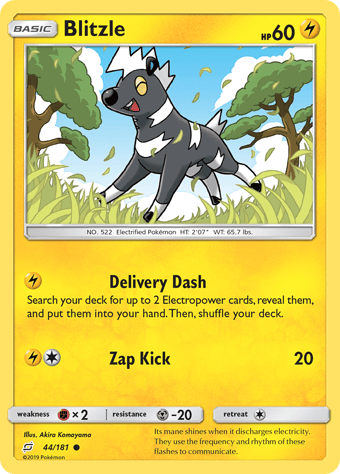 Blitzle Team Up Pokemon Card