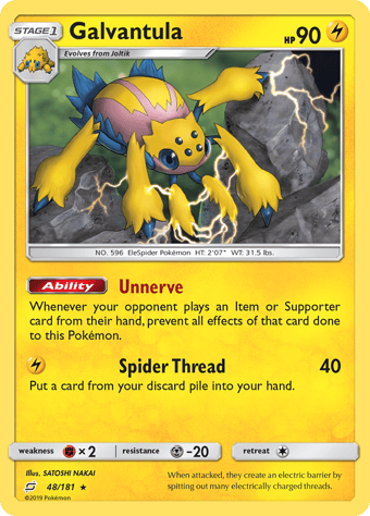 Galvantula Team Up Pokemon Card
