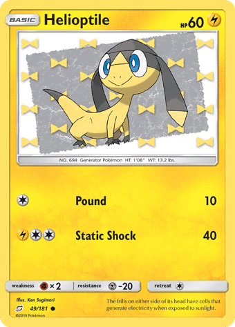 Helioptile Team Up Pokemon Card