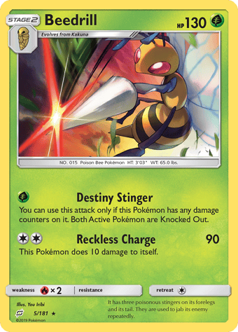 Beedrill Team Up Pokemon Card