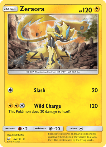 Zeraora Team Up Pokemon Card