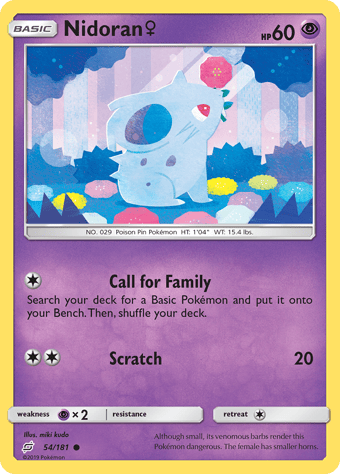 Nidoran♀ Team Up Pokemon Card